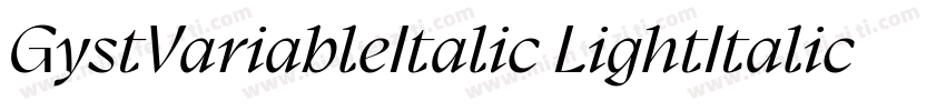 GystVariableItalic LightItalic字体转换